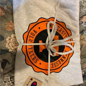 Champion Gray and Orange sweatshirt throw Set